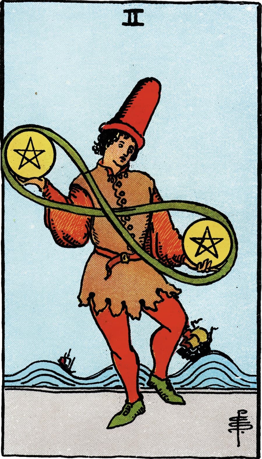 Pentacles Two