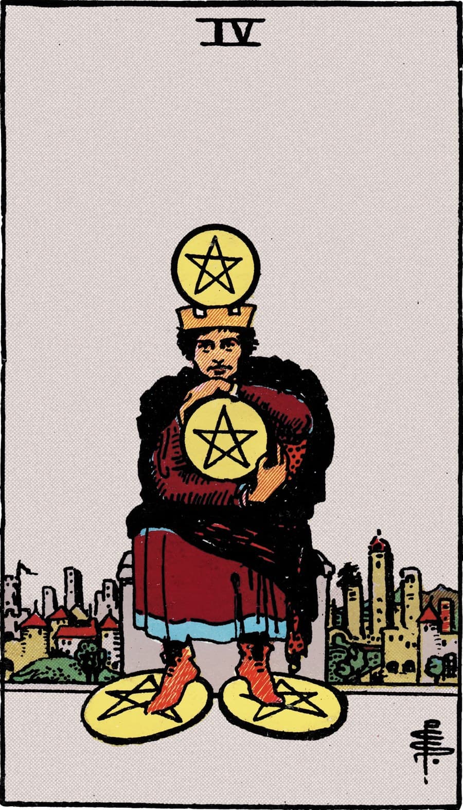 Pentacles Four