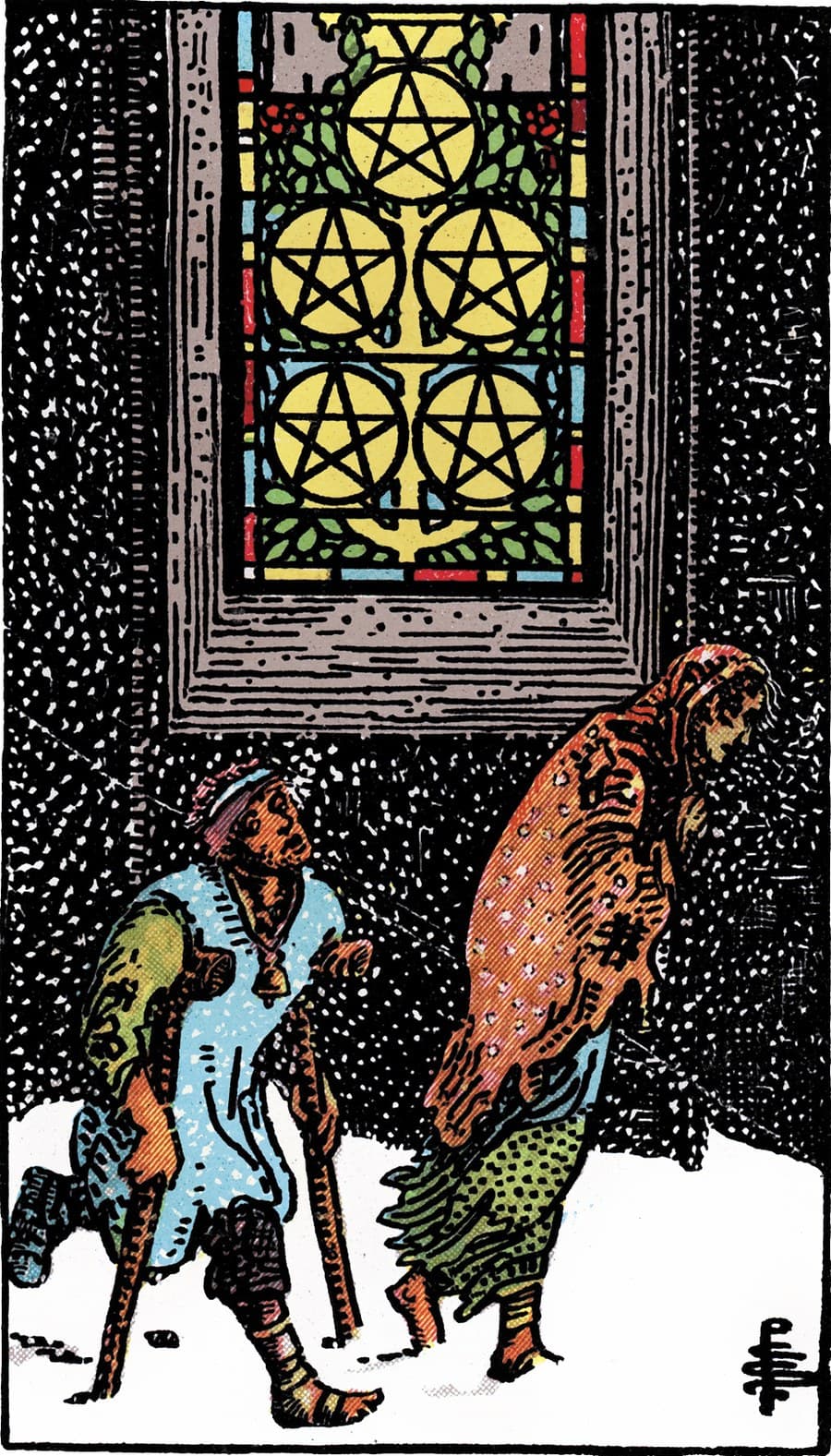Pentacles Five