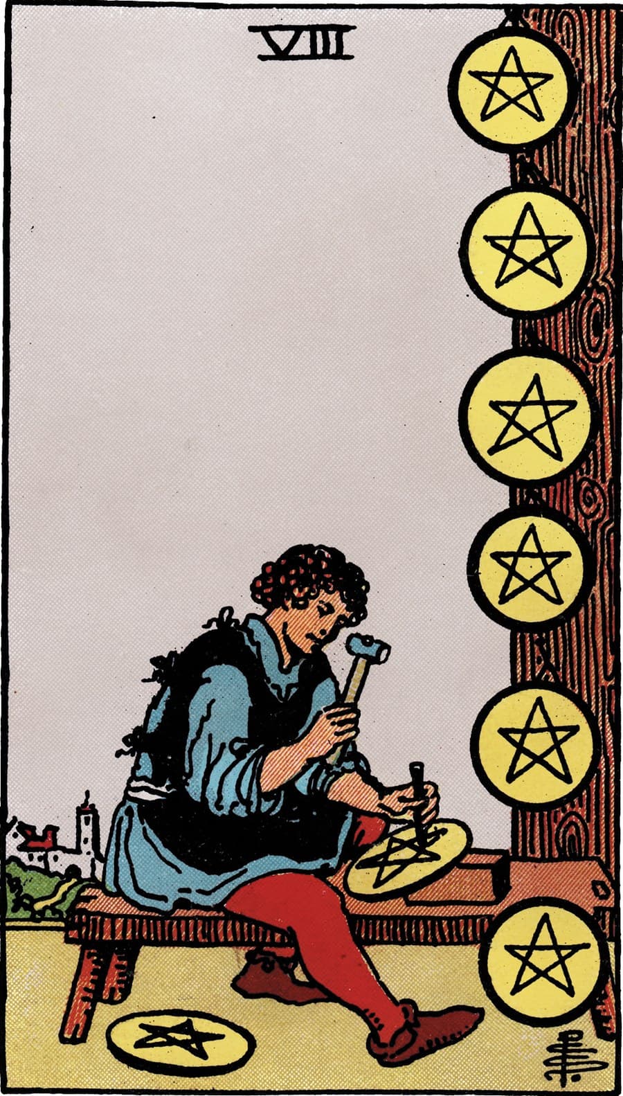 Pentacles Eight